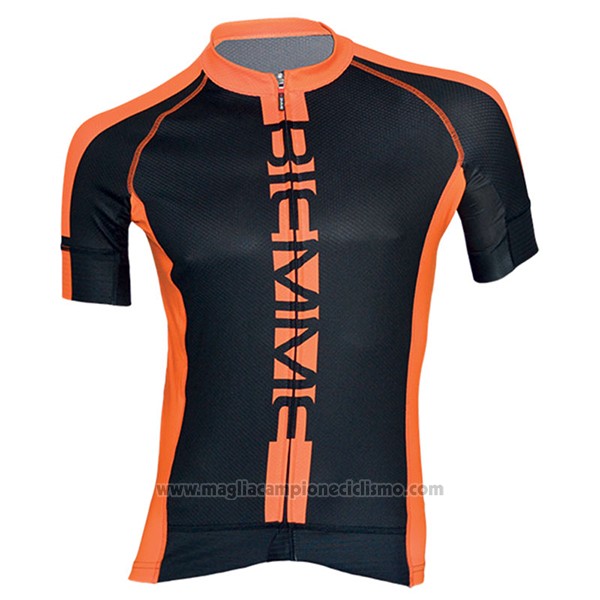 2017 Abbigliamento Ciclismo Biemme Poison Arancione Manica Corta e Salopette